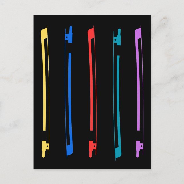 Carte Postale Arcs de violon colorés (Devant)