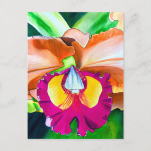 Carte Postale Ardoise à fleurs colorées