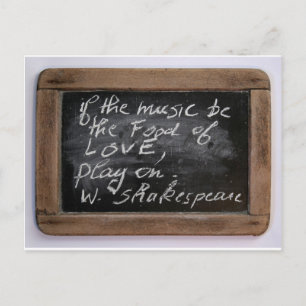 Carte Postale Ardoise - Citation de W. Shakespeare -