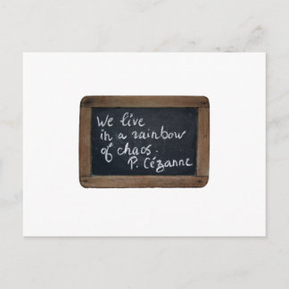 Carte Postale Ardoise Rustic School Slate Cézanne's Quote PostC