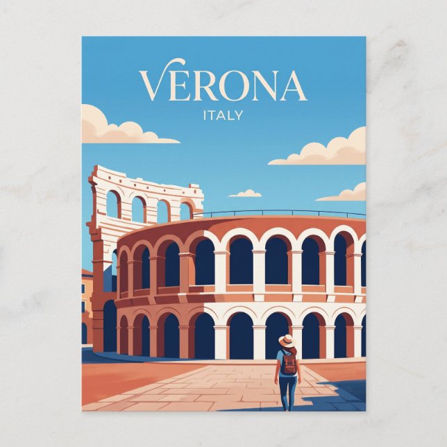 Carte Postale Arène de Vérone Italie (Devant)
