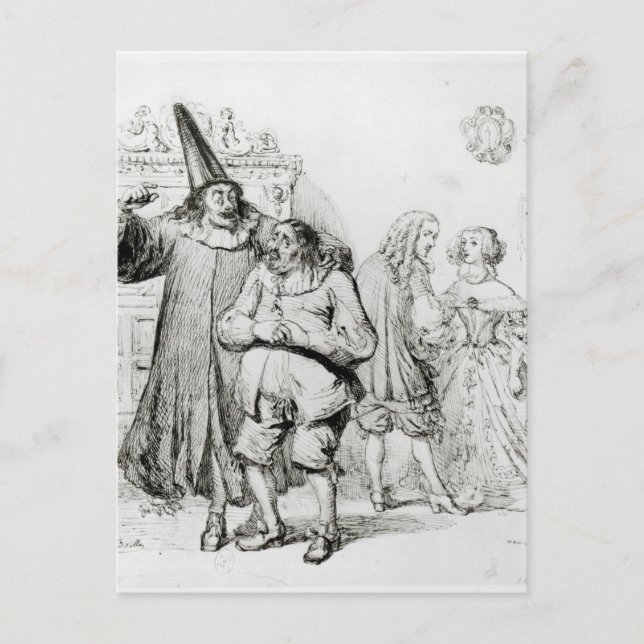 Carte Postale Argan et Monsieur Purgon (Devant)