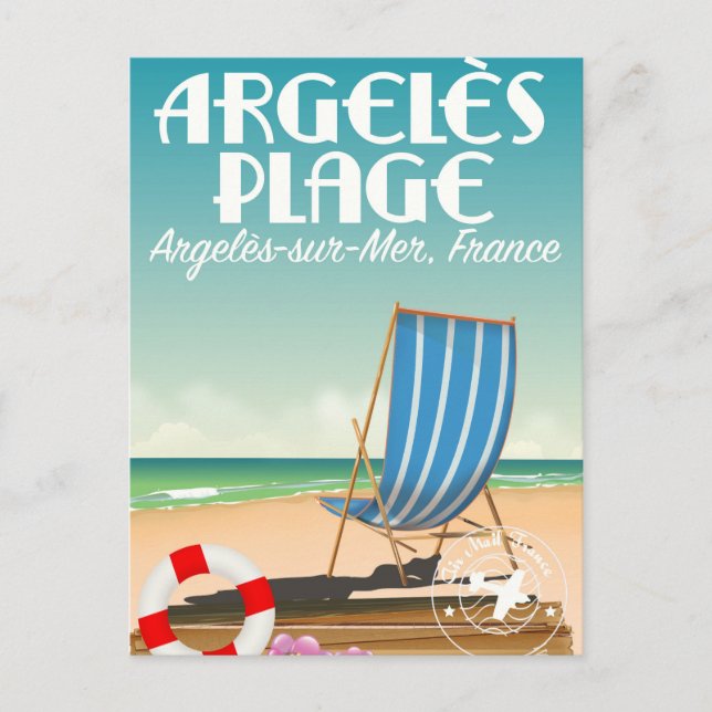 Carte Postale Argelès Plage, Argelès-sur-Mer, France (Devant)