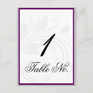 Carte Postale Argent et mauve Flore Cardillère Numéro de tableau