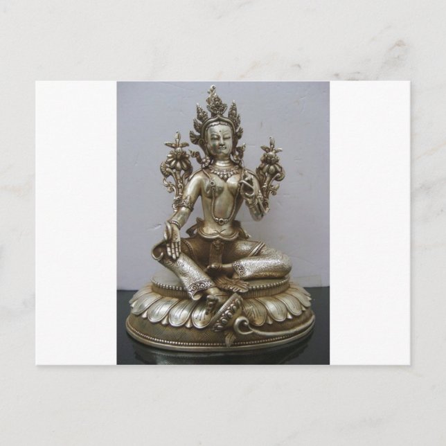 CARTE POSTALE ARGENT TARA BUDDHIST GODDESS (Devant)
