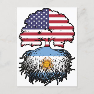 Carte Postale Argentine Argentine Amérique États-Unis Drapeau de