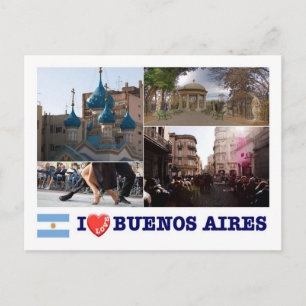 Carte Postale Argentine - Buenos Aires - I love -
