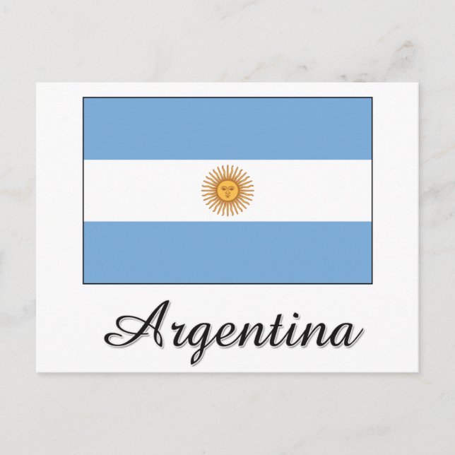 Carte Postale Argentine - Conception du drapeau (Devant)