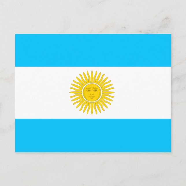 Carte Postale Argentine Drapeau de haute qualité (Devant)