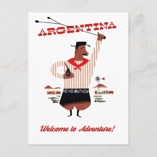 Carte Postale Argentine, Gauchos (Devant)