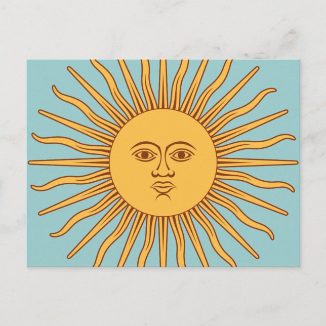 Carte Postale Argentine Sol de Mayo (Devant)