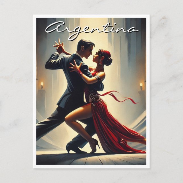 Carte Postale Argentine Tango Dancing Couple (Devant)
