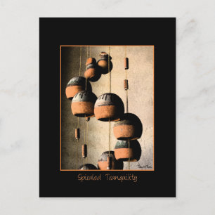 Carte Postale Argile spirale Chimes Vent Encore Vie Bonjour
