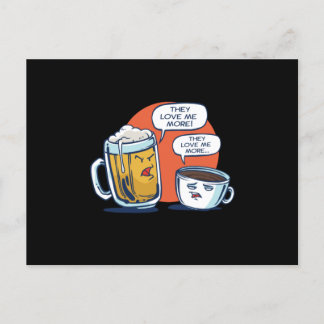 Carte Postale Argument de bière et de café