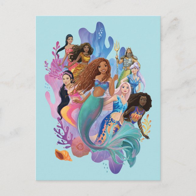 Carte Postale Ariel et sa famille (Devant)