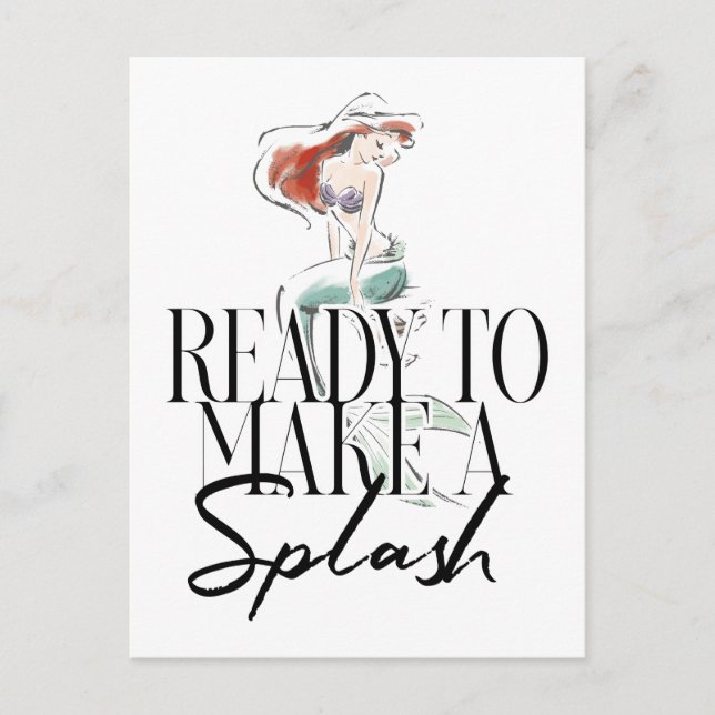 Carte Postale Ariel | Prêt À Faire Un Splash (Devant)