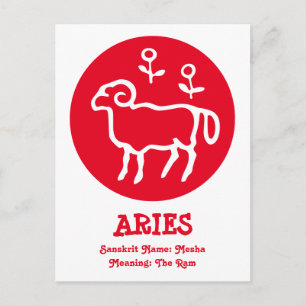Carte postale Aries Sanskrit