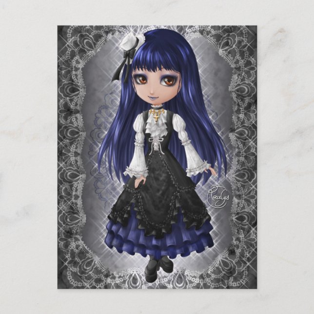 Carte Postale Aristocrate gothique élégant (Devant)