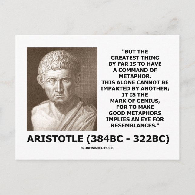 Carte Postale Aristote Commande De Métaphore Marque De Citation  (Devant)