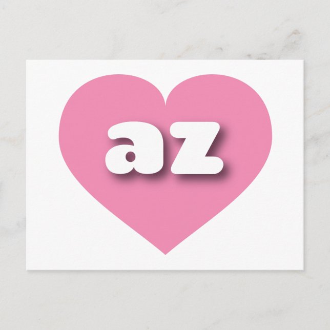 Carte Postale Arizona coeur rose - J'aime az (Devant)