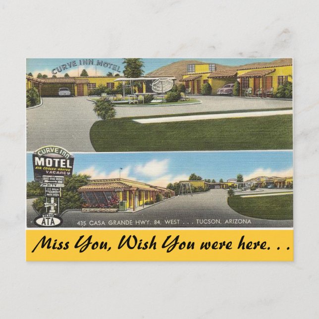 Carte Postale Arizona, Curve Inn Motel (Devant)