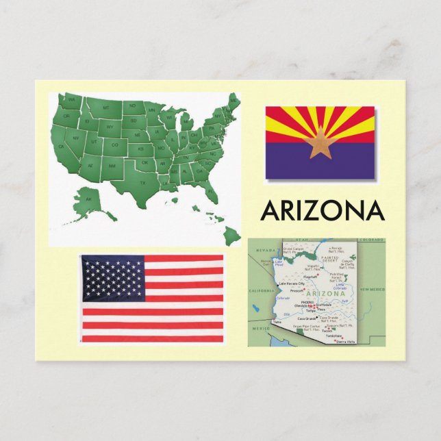 Carte Postale Arizona, États-Unis (Devant)