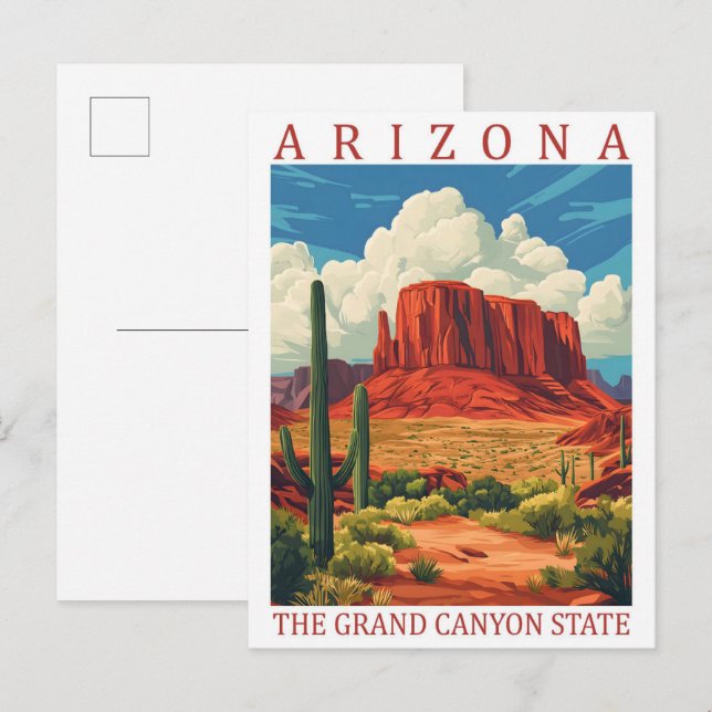 Carte Postale Arizona Grand Canyon State USA Travel Place (Devant / Derrière)