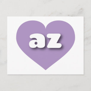 Carte Postale Arizona lavender coeur - J'aime az
