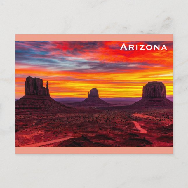 Carte Postale Arizona Monument Valley Sunset Photo (Devant)