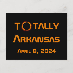 Carte Postale Arkansas 2024 Total Éclipse Solaire