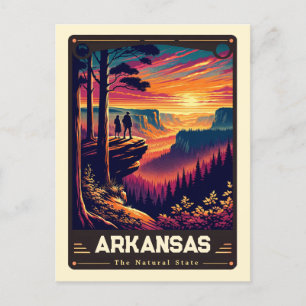 Carte Postale Arkansas Esprit patriotique Vintage