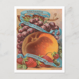 Carte Postale Arkansas fruits publicité vintage