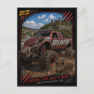 Carte Postale Arkansas Monster Truck Art Tout Terrain