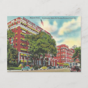 Carte Postale Arkansas, sources chaudes vintages