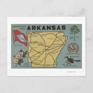 Carte Postale ArkansasGrandes lettres ScènesArkansas 2