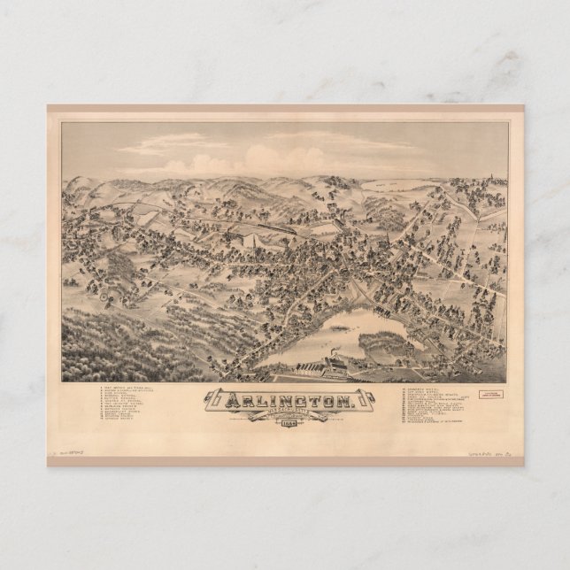 Carte Postale Arlington Massachusetts (1884) (Devant)