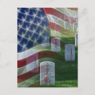 Carte Postale Arlington National Cemeemetery, drapeau américain