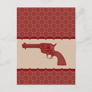 Carte Postale Arme à fleurs rouge