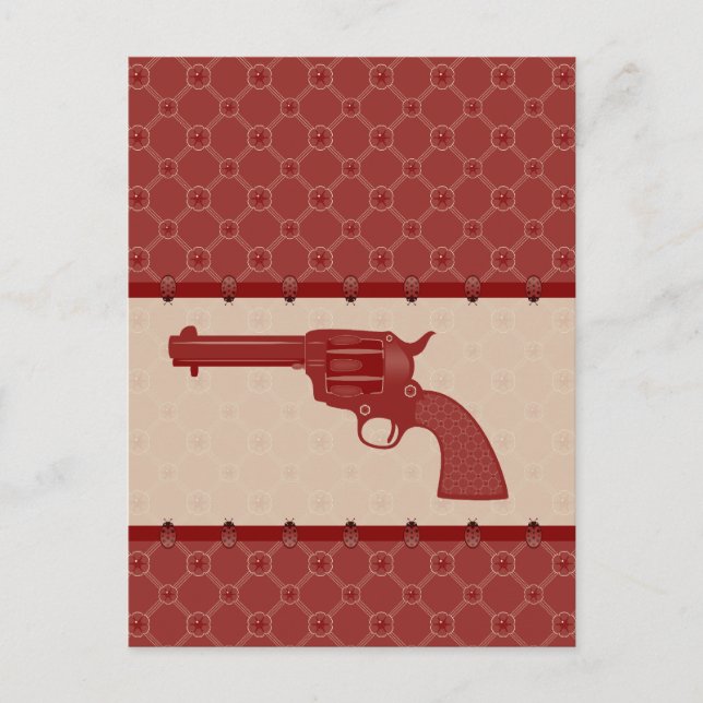 Carte Postale Arme à fleurs rouge (Devant)