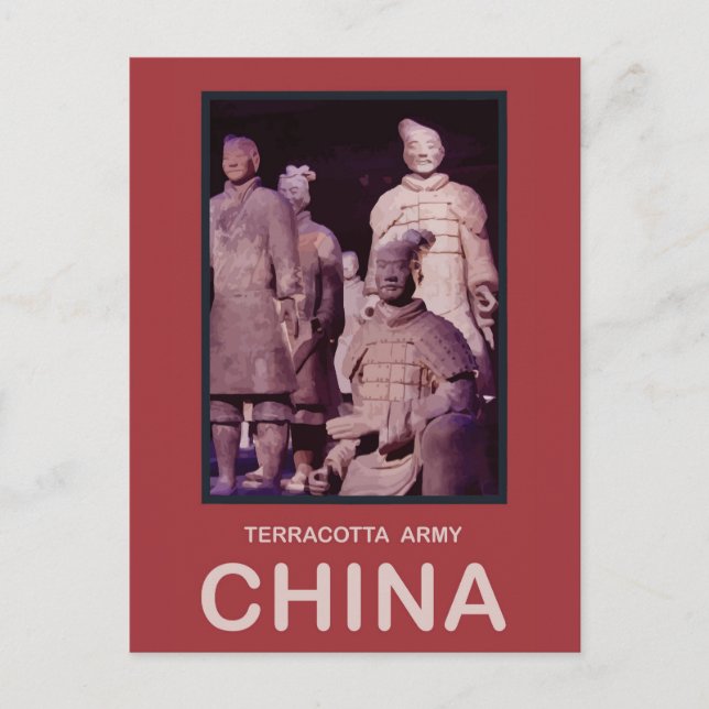 Carte Postale Armée chinoise de terre cuite (Devant)