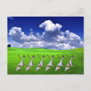 Carte Postale Armée de canard de coureur