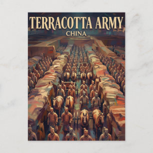 Carte Postale Armée de terre cuite de Xi'an Chine