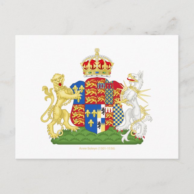 Carte Postale Armoiries Anne Boleyn (Devant)