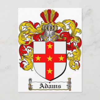 Carte Postale Armoiries d'Adams / Armoiries de la famille Adams