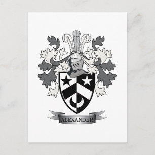 Carte Postale Armoiries d'Alexander Family Crest