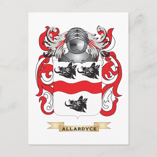 Carte Postale Armoiries d'Allardyce (crête de famille) (Devant)
