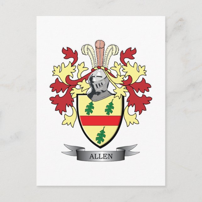 Carte Postale Armoiries d'Allen (Devant)