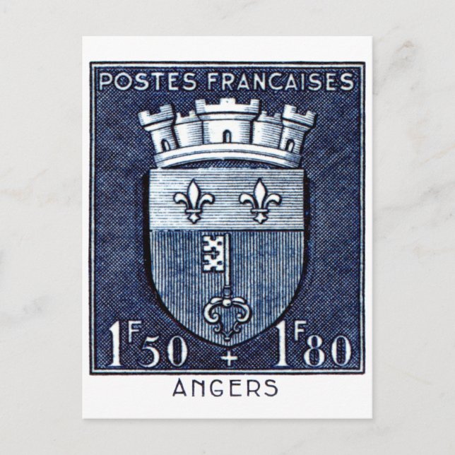 Carte Postale Armoiries d'Angers France (Devant)