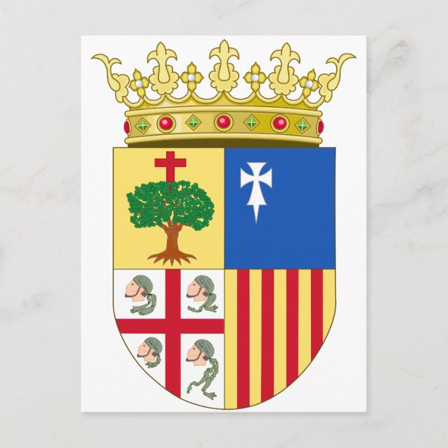 Carte Postale Armoiries d'Aragon (Espagne) (Devant)