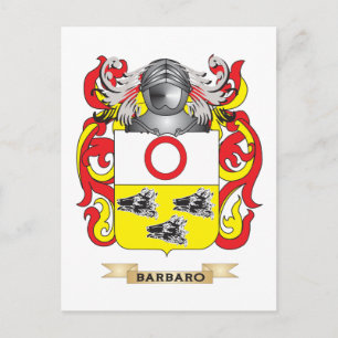 Carte Postale Armoiries de Barbaro (Armoiries de la famille)